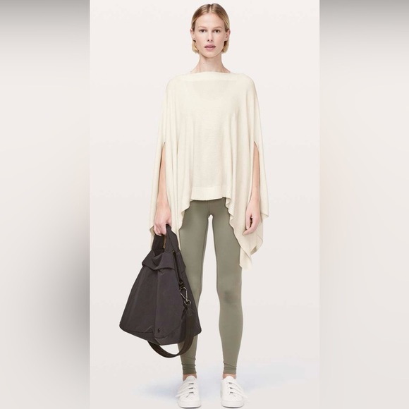 lululemon athletica Sweaters - Lululemon Forward Flow Cape - Soft Ivory